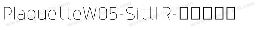 PlaquetteW05-Sittl R字体转换